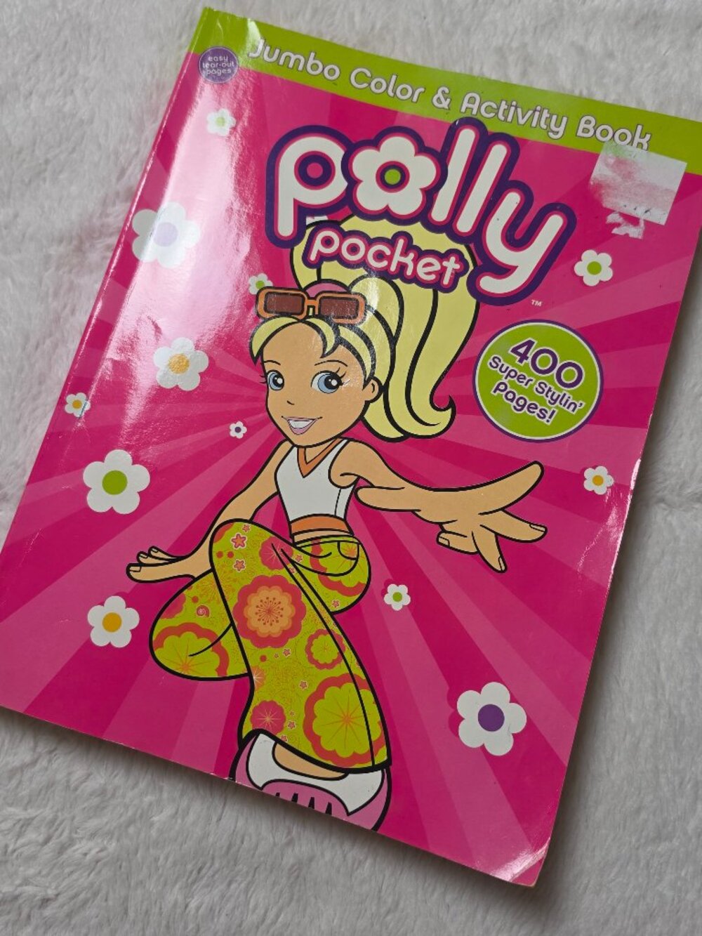 Vintage 2006 Polly Pocket Jumbo Coloring Activity Book Mattel